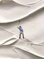 Snow Golf on Snowfield Wall Art Sport White Room Decor by Knife 01 textura de detalle